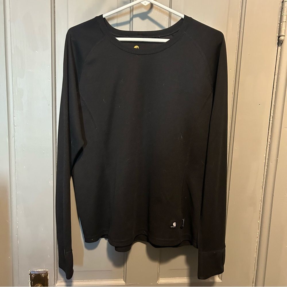 Carhartt work thermal Women's Black Long Sleeve Shirt XL
